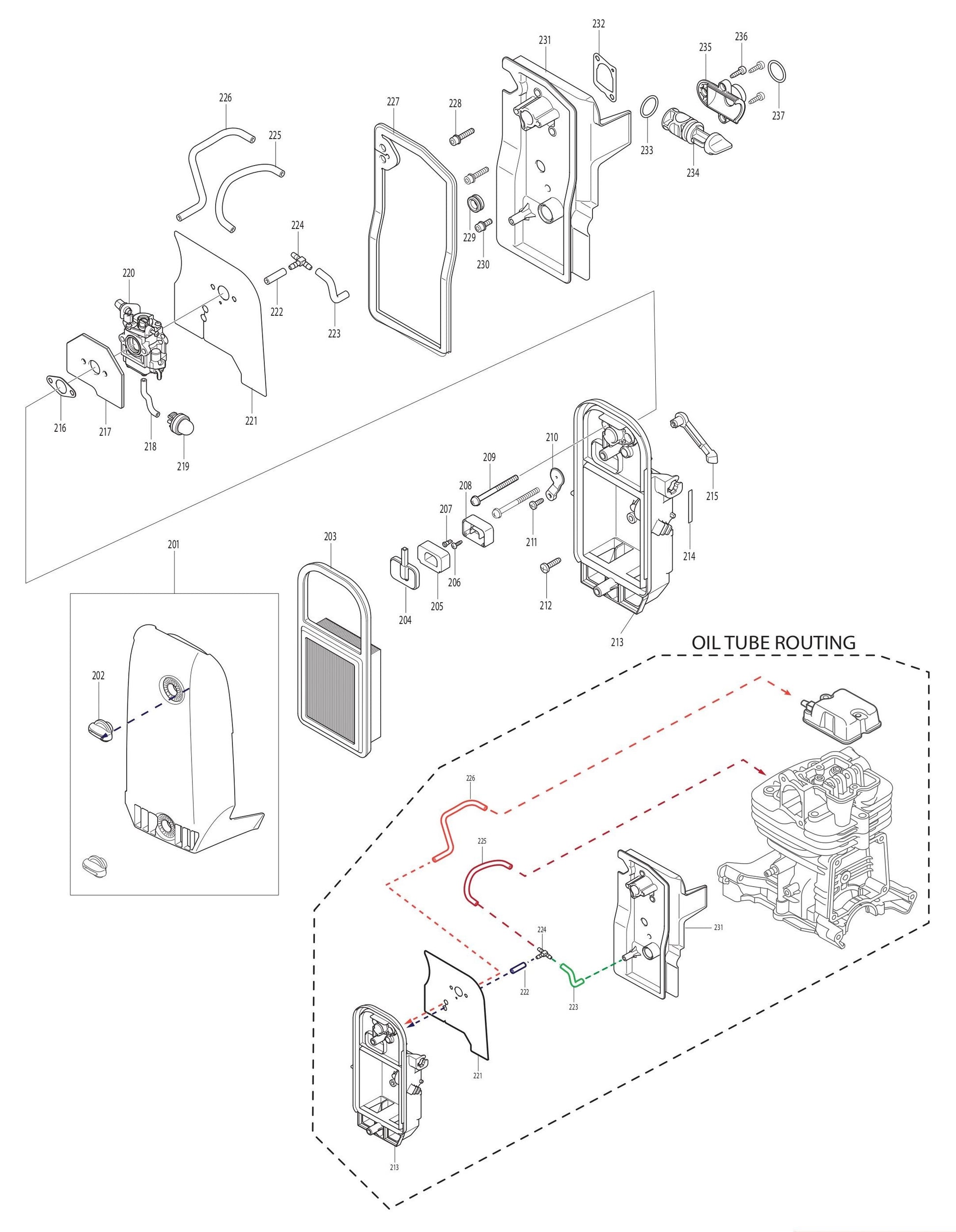 EB7650WH Cleaner Base, Air Filter Assembly Parts