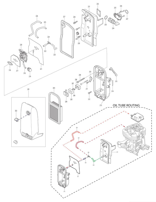 EB7650WH Cleaner Base, Air Filter Assembly Parts