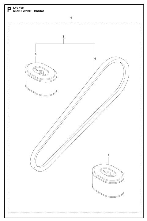 Start Up Kit - Honda Assembly Parts For LFV 100 By Husqvarna