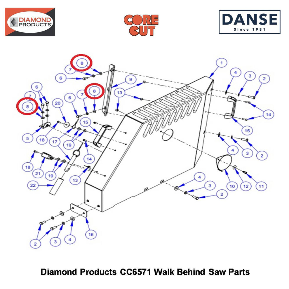 5/16" Flat Washer Sae (11/16"OD) 2900022 Fits Core Cut CC6571 Walk Behind Saw By Diamond Products
