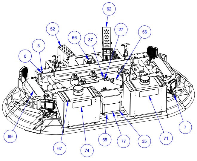 MP245 (pre 2021) Mainframe Assembly Parts by Allen Engineering