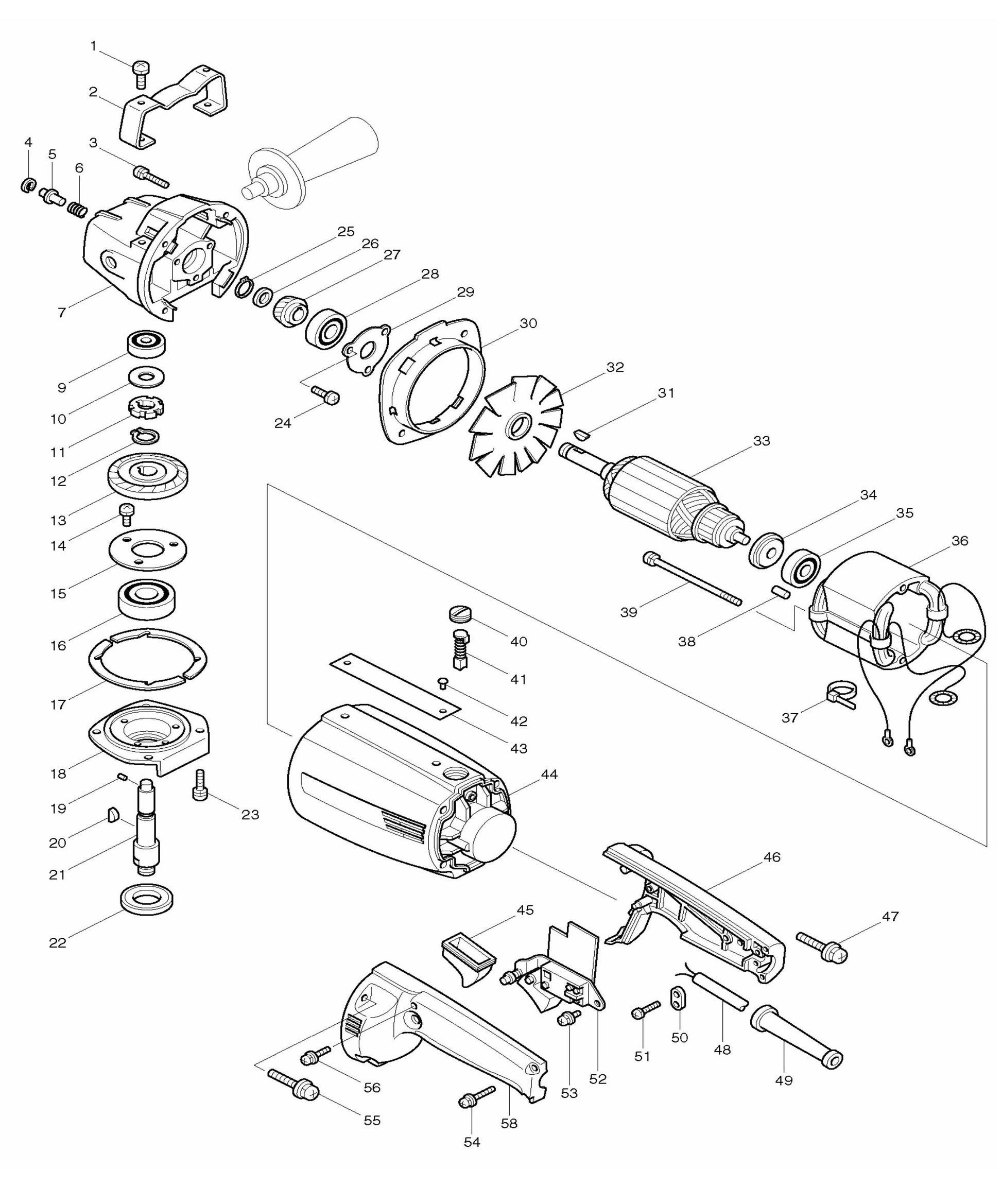 9000BL Grinder Assembly Parts