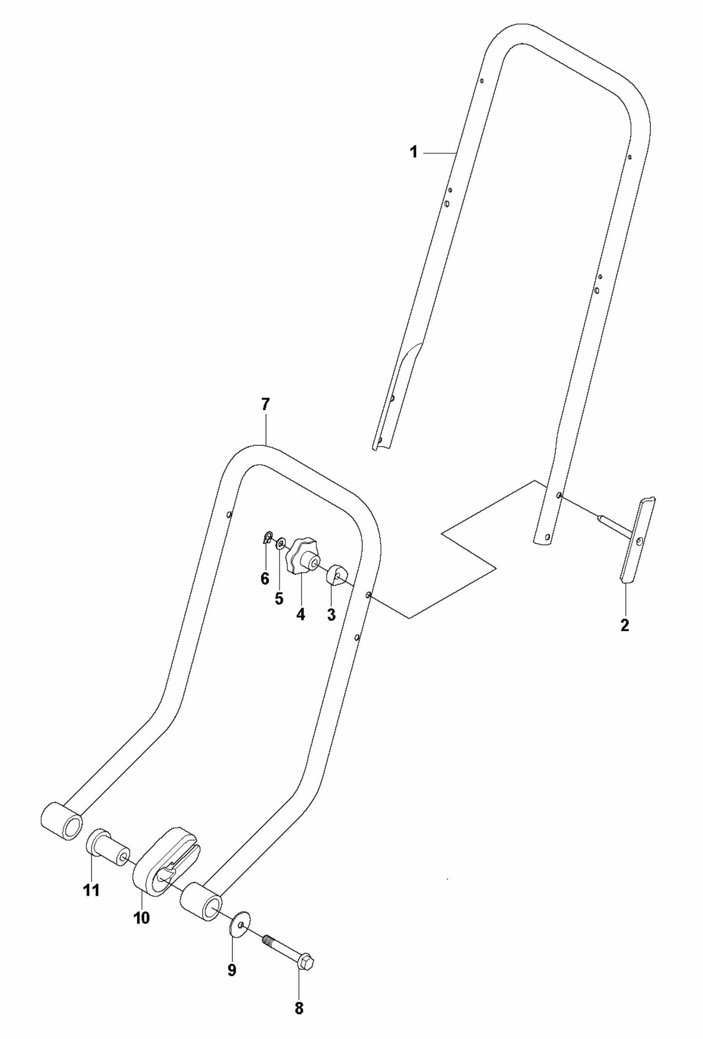 LF 60 Handle Assembly Parts by Husqvarna