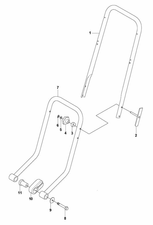 LF 60 Handle Assembly Parts by Husqvarna