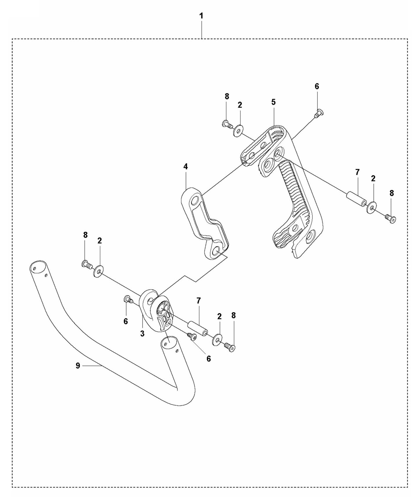 LF 60 Vibration Damped Handle Assembly Parts by Husqvarna