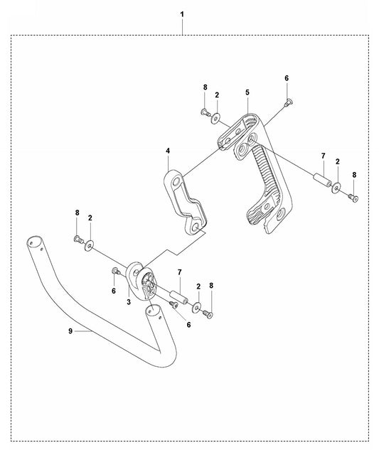 LF 60 Vibration Damped Handle Assembly Parts by Husqvarna