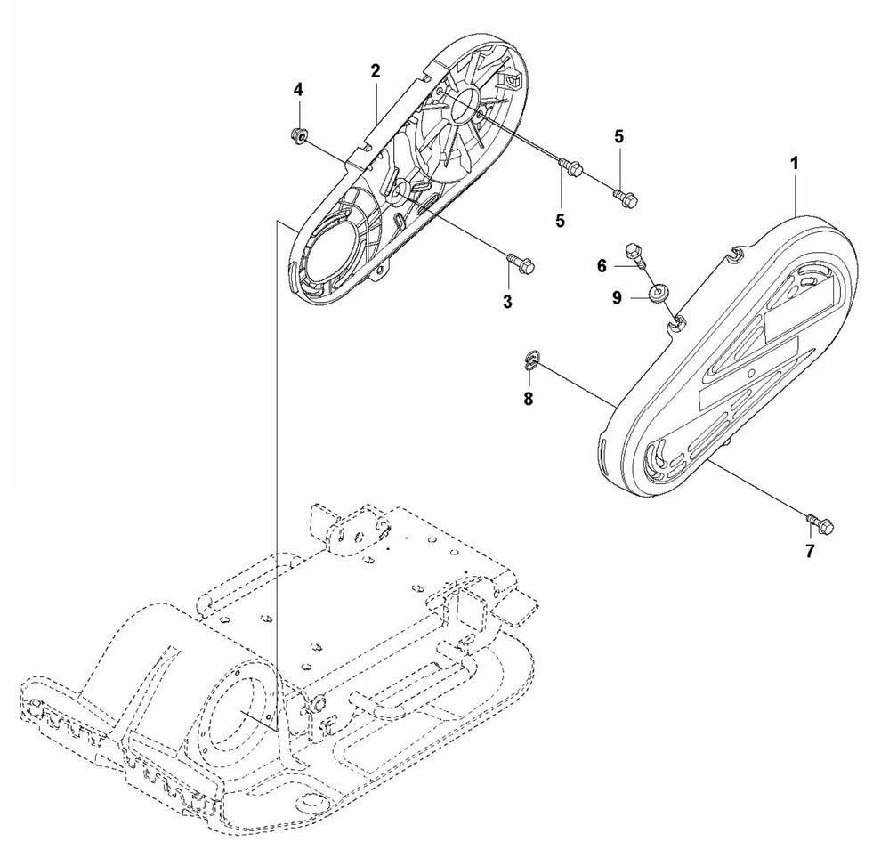 LF 60 LA Belt Guard Assembly Parts by Husqvarna
