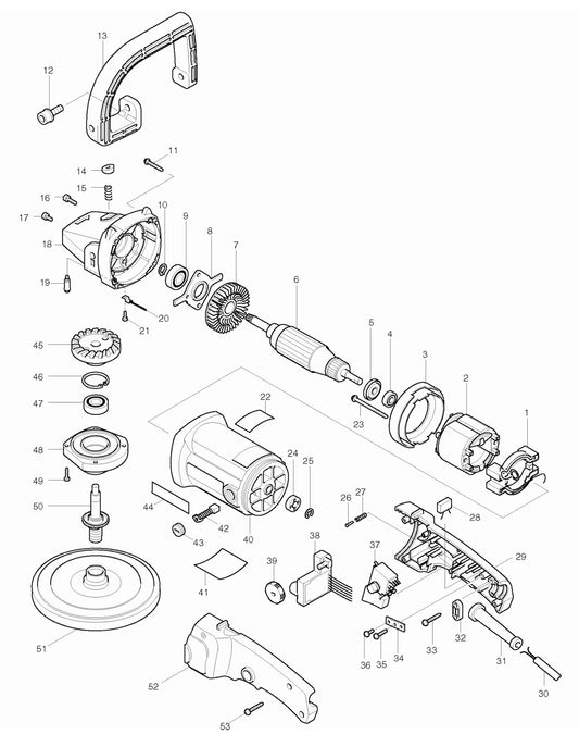 9227C Sander Polisher Assembly Parts