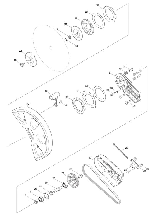 EK7651H, EK7651HD Cutting Device Assembly Parts