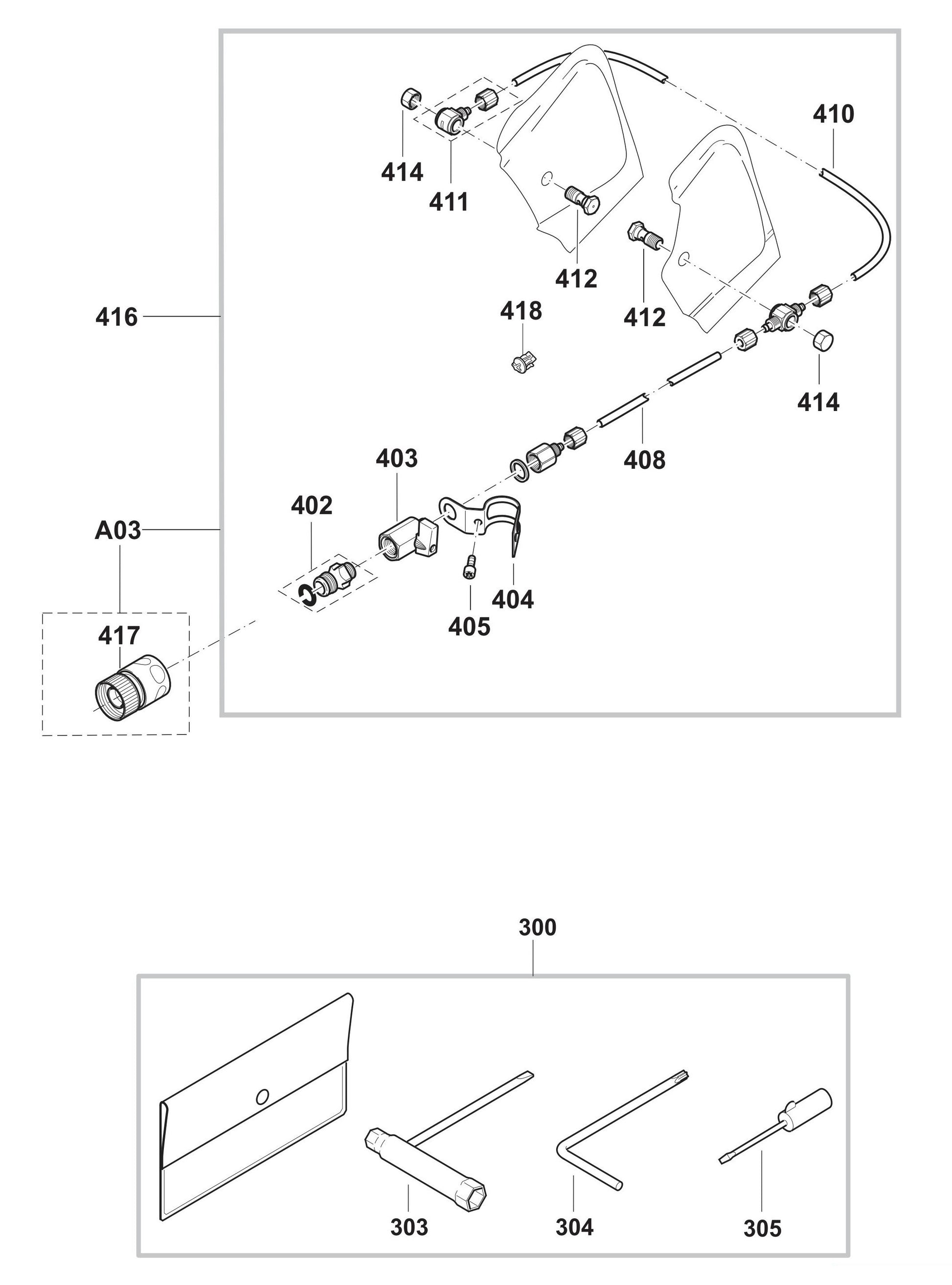 EK7651H, EK7651HD Water Attachment Assembly Parts