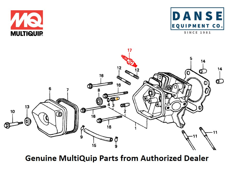 9807956846 Spark Plug Honda For PRO46-Series Whiteman Walk-Behind Power Trowels By Multiquip