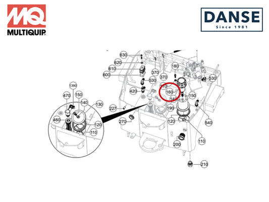 98263 Cap, Hydraulic Tank For AR14H Ride On Rollers By Multiquip