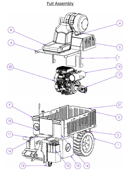 BMS-220LP-V2 Full Assembly Parts by Husqvarna