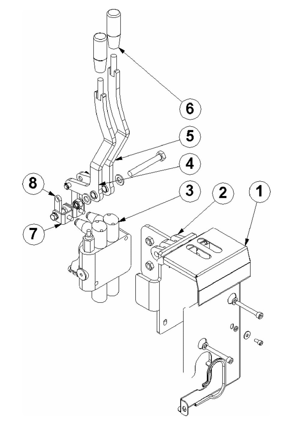 BMS-220LP-V2 Control Lever Assembly Parts by Husqvarna