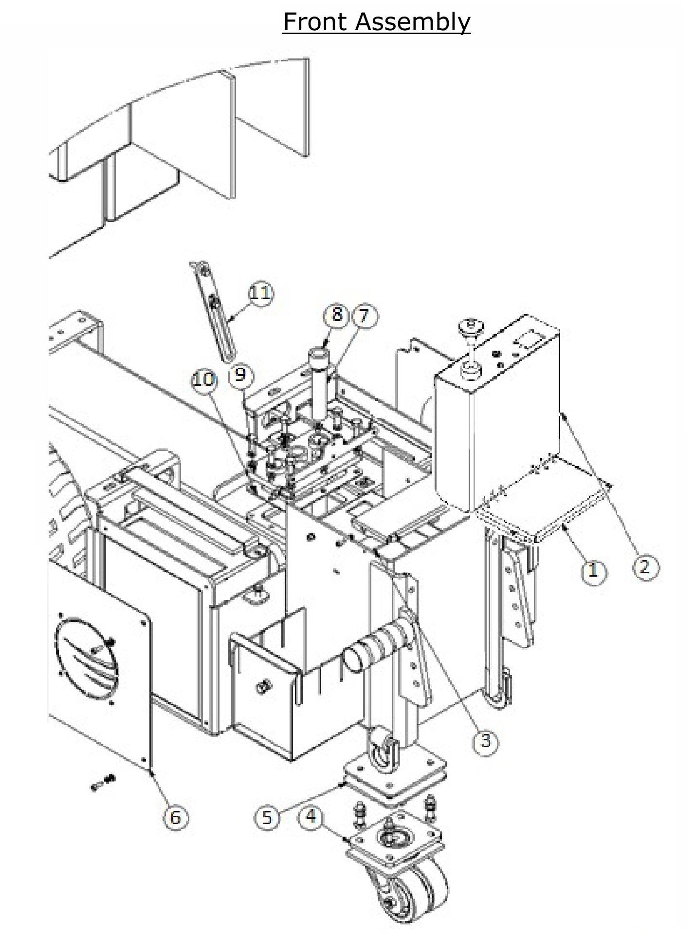 BMS-220LP-V2 Front Assembly Parts by Husqvarna