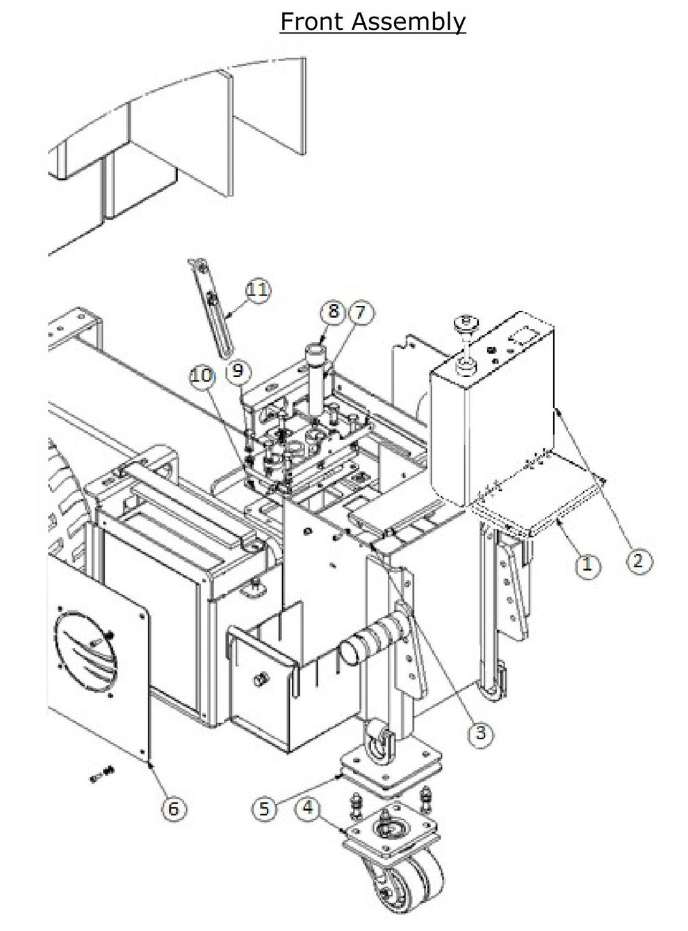 BMS-220LP-V2 Front Assembly Parts by Husqvarna