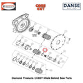 Retaining Ring 45MM Ext 2503758 Fits Core Cut CC6571 Walk Behind Saw By Diamond Products
