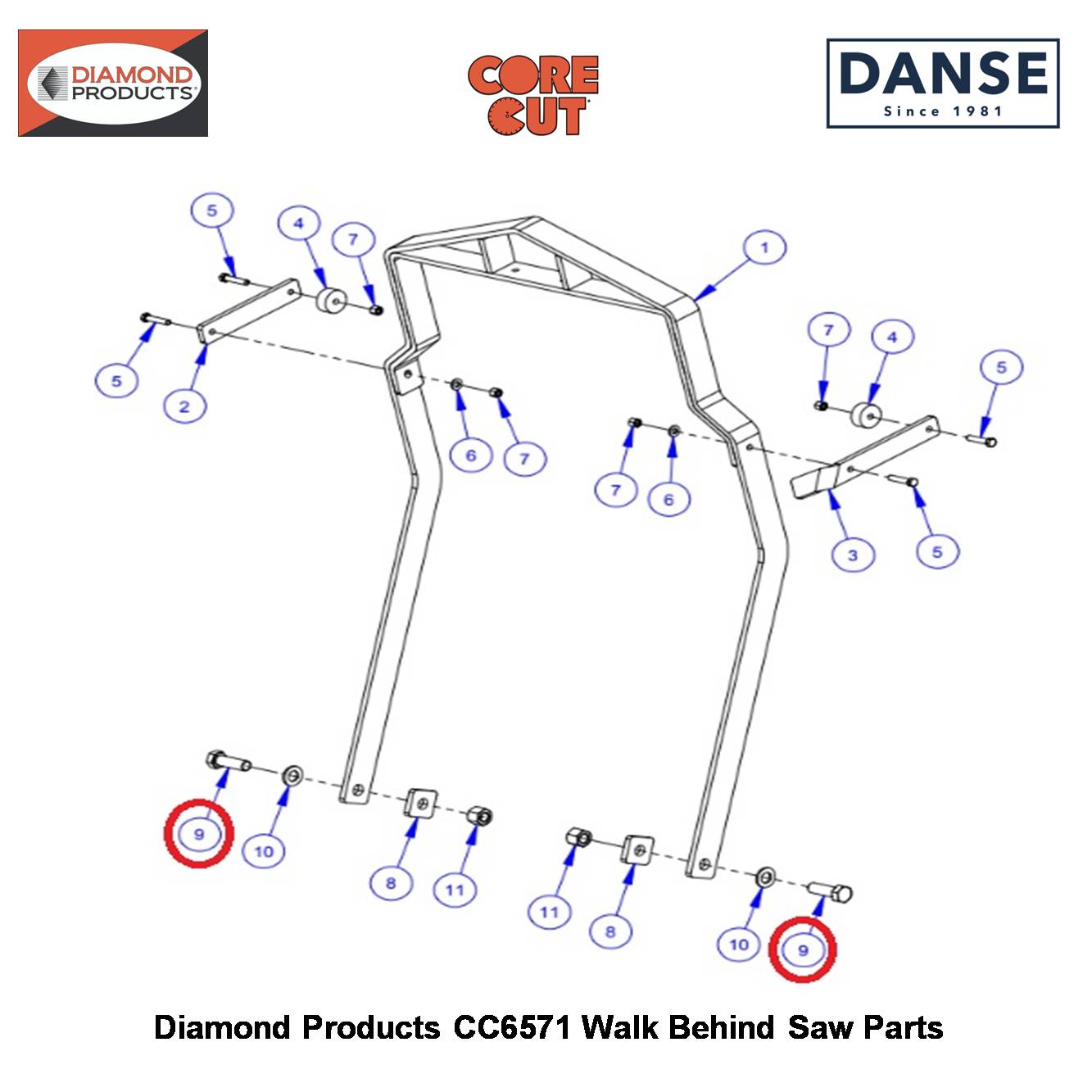3/4-10X2-1/4 Hex Capscrew 2900465 Fits Core Cut CC6571 Walk Behind Saw By Diamond Products