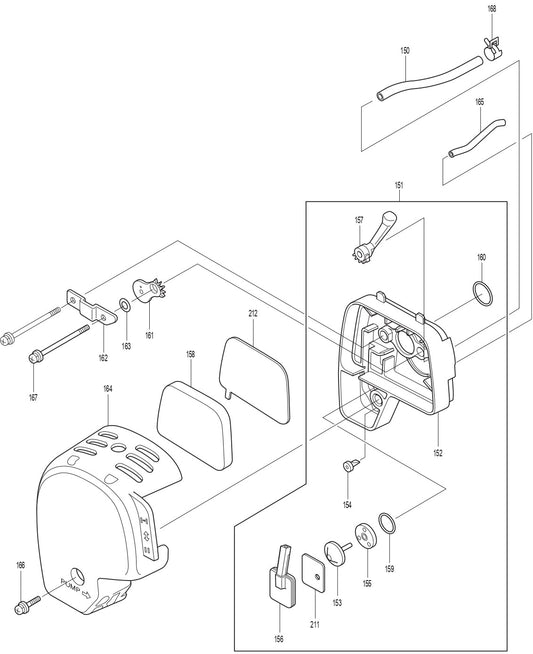 EM4251, EM4251CA 4 Stroke String Trimmer Assembly  Part 9 by Makita