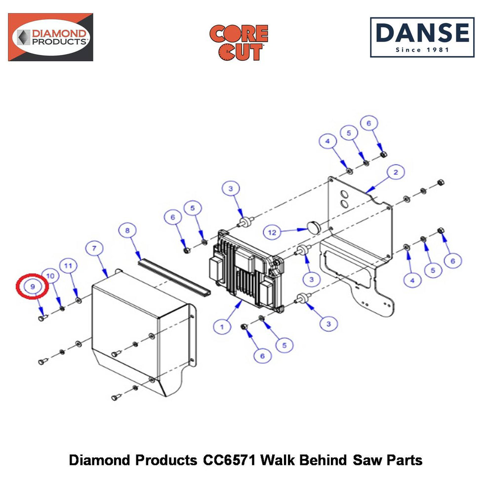 1/4-20X5/8" Hex Capscrew 2900023 Fits Core Cut CC6571 Walk Behind Saw By Diamond Products