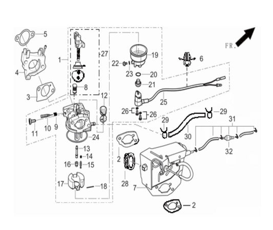 BE9000ER Generator Carburetor Assembly Parts by BE Power Equipment