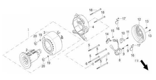 BE9000ER Generator Rotor/Stator Assembly Parts by BE Power Equipment