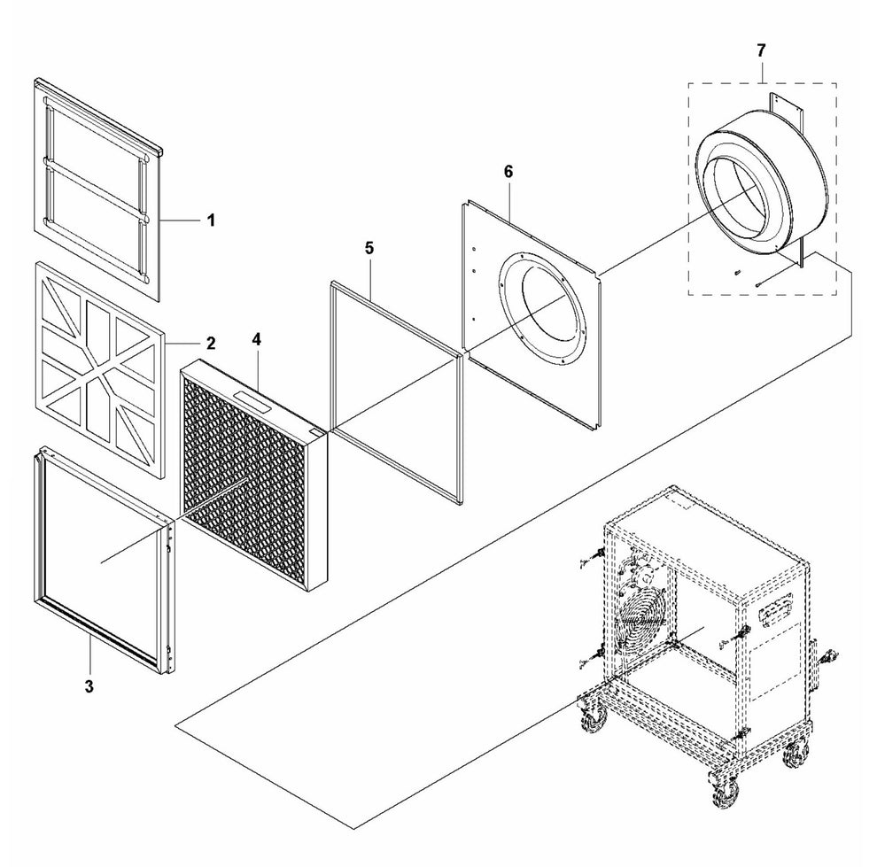 A2000 Motor and Filter Assembly Parts by Husqvarna