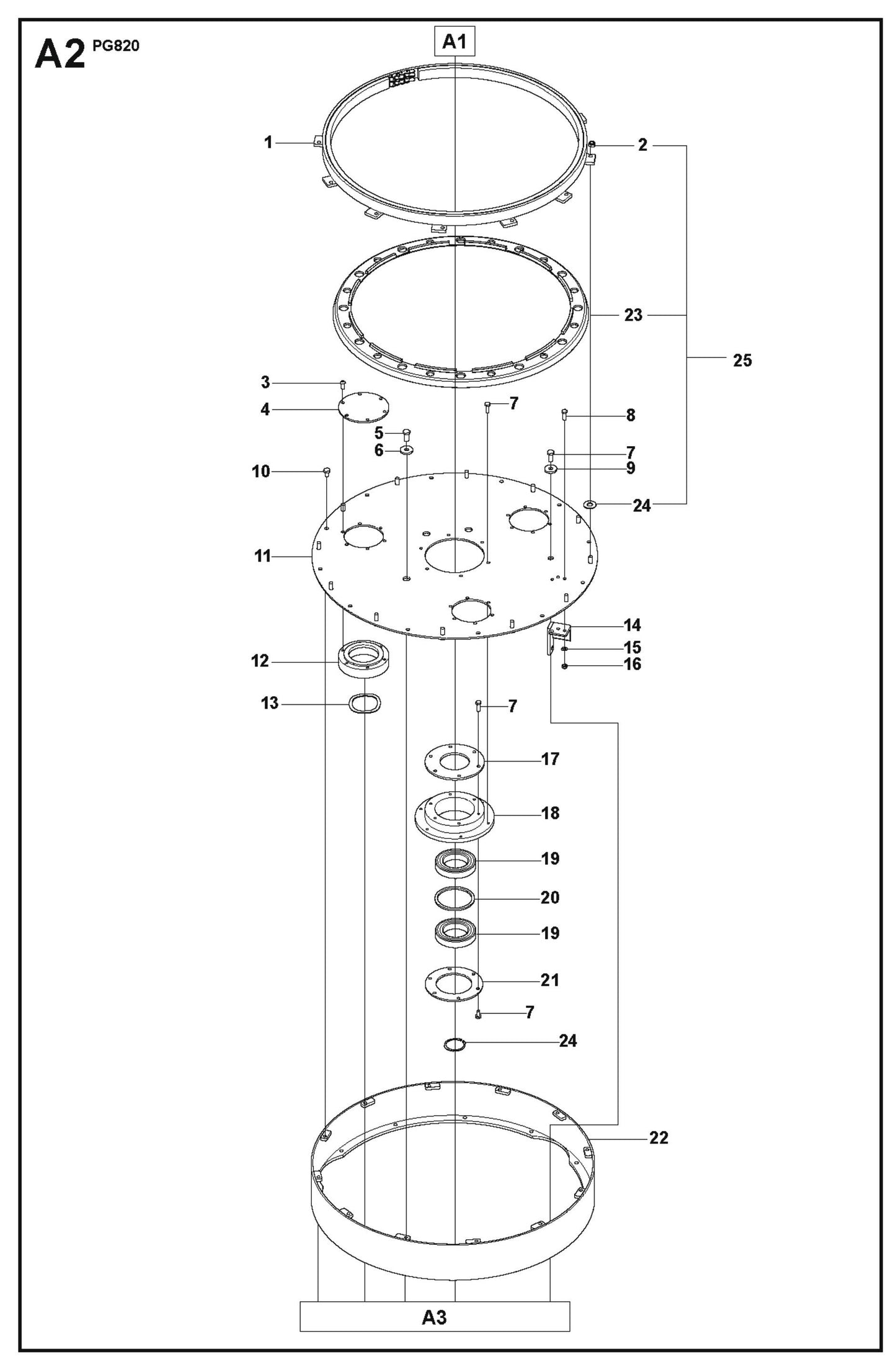 A2 Parts For PG 820 By Husqvarna