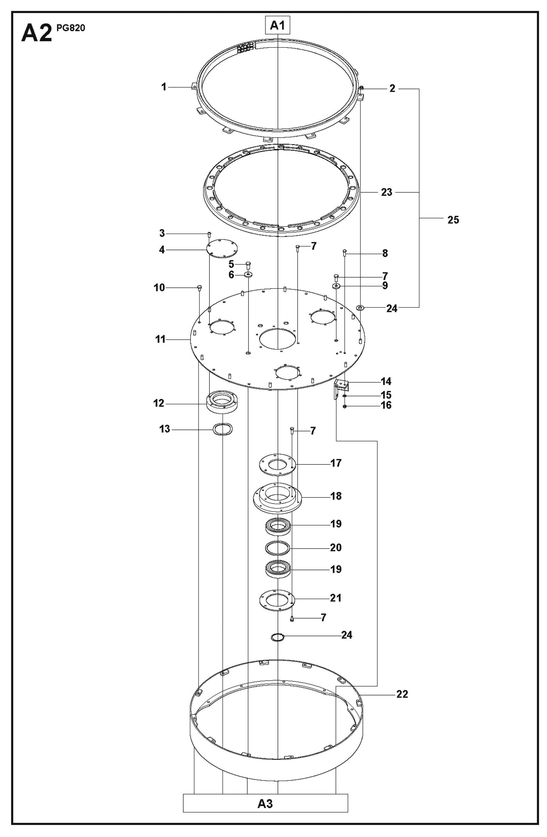 A2 Parts For PG 820 By Husqvarna