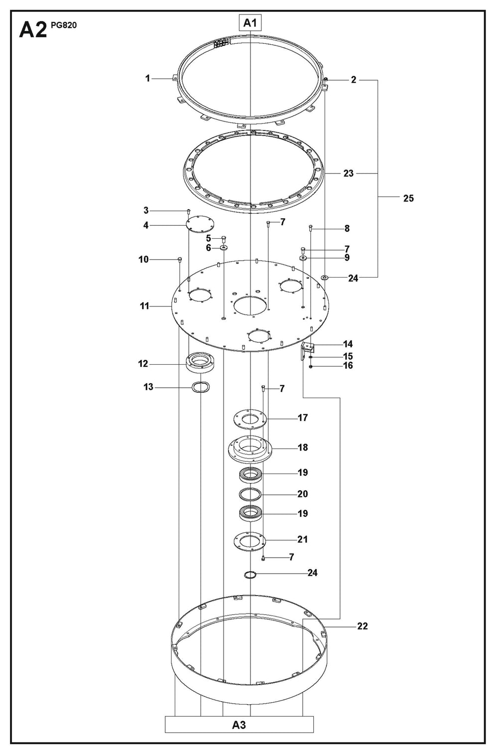 A2 Parts For PG 820 By Husqvarna