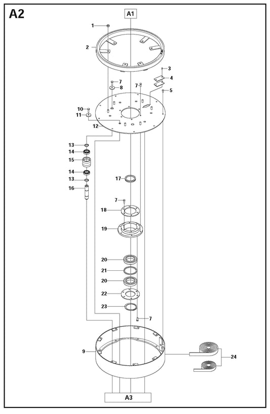 A2 Parts For PG 530,To Machine Number 1208-3,2008-10 By Husqvarna