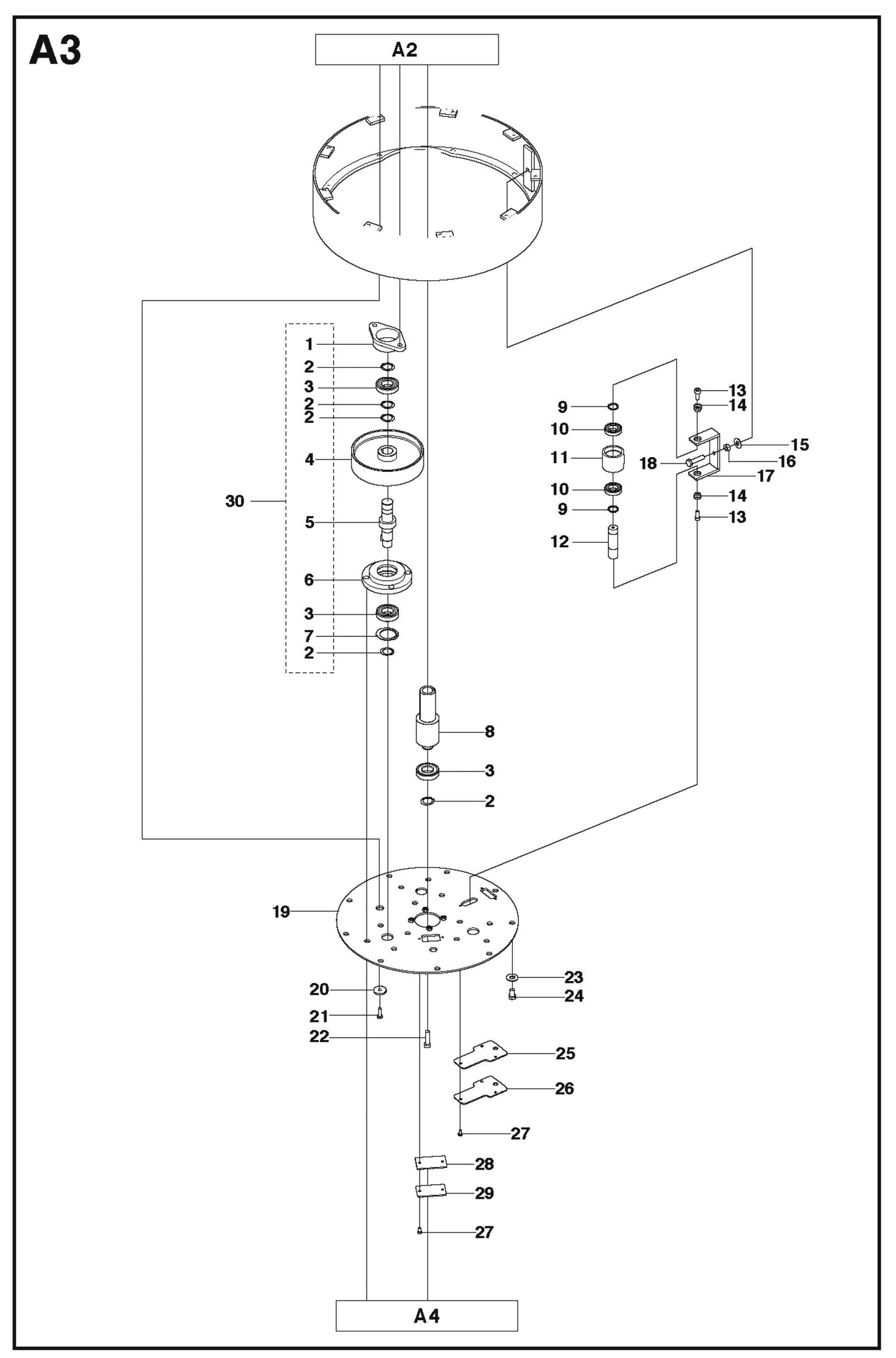 A3 Parts For PG 530 By Husqvarna