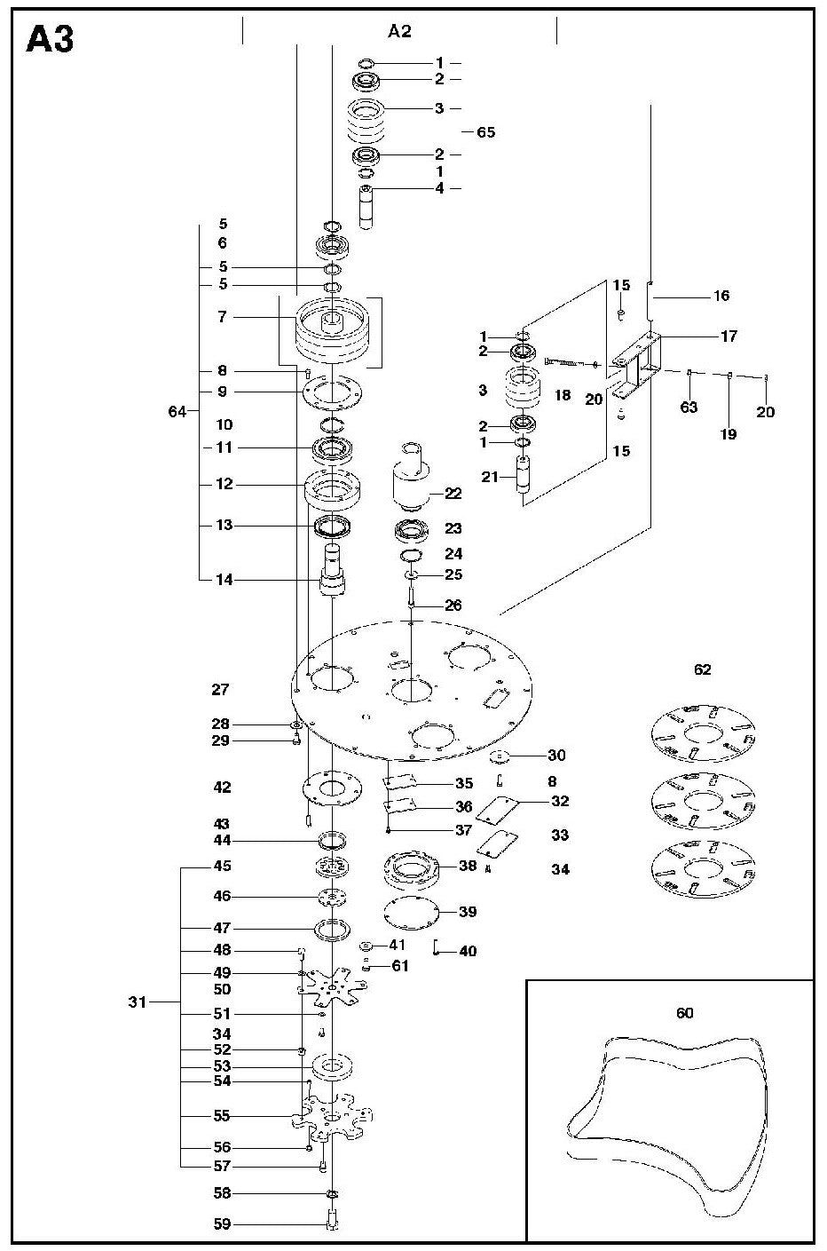 A3 Parts For PG 680 By Husqvarna