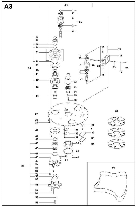 A3 Parts For PG 680 By Husqvarna