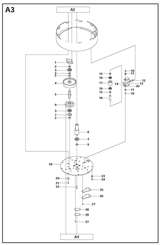 A3 Parts For PG 530,To Machine Number 1208-3,2008-10 By Husqvarna