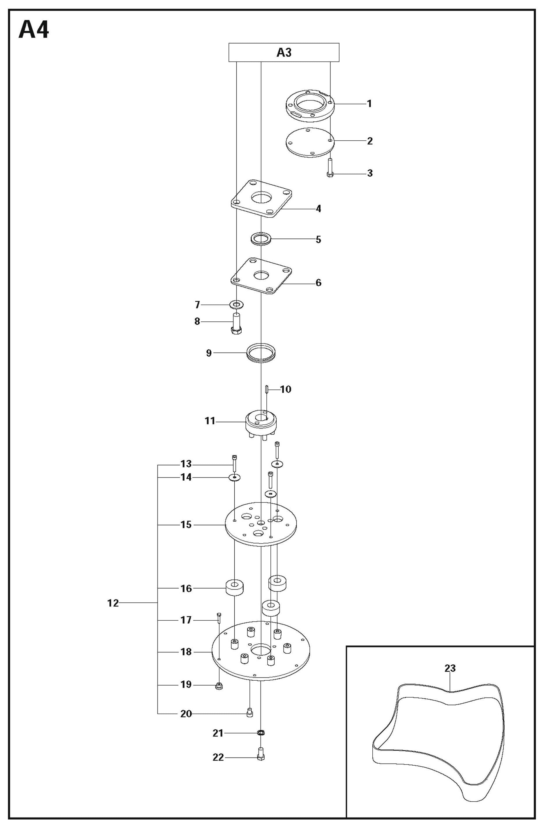 A4 Parts For PG 530,To Machine Number 1208-3,2008-10 By Husqvarna