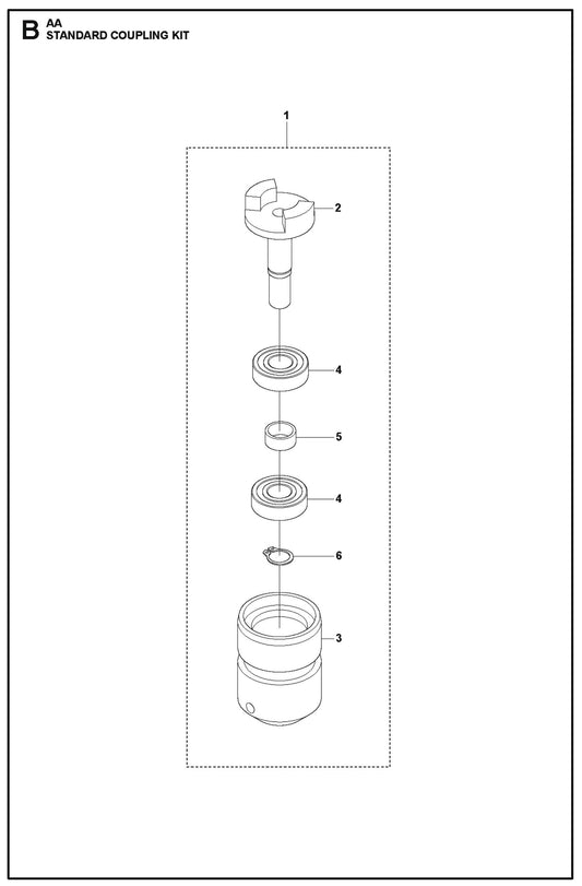 Standard Coupling Kit Parts For AA By Husqvarna