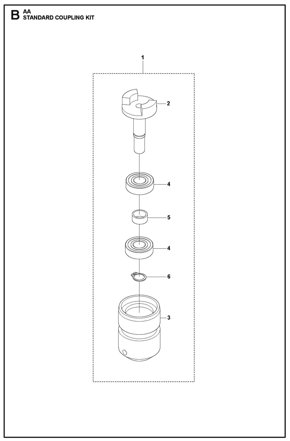 Standard Coupling Kit Parts For AA By Husqvarna