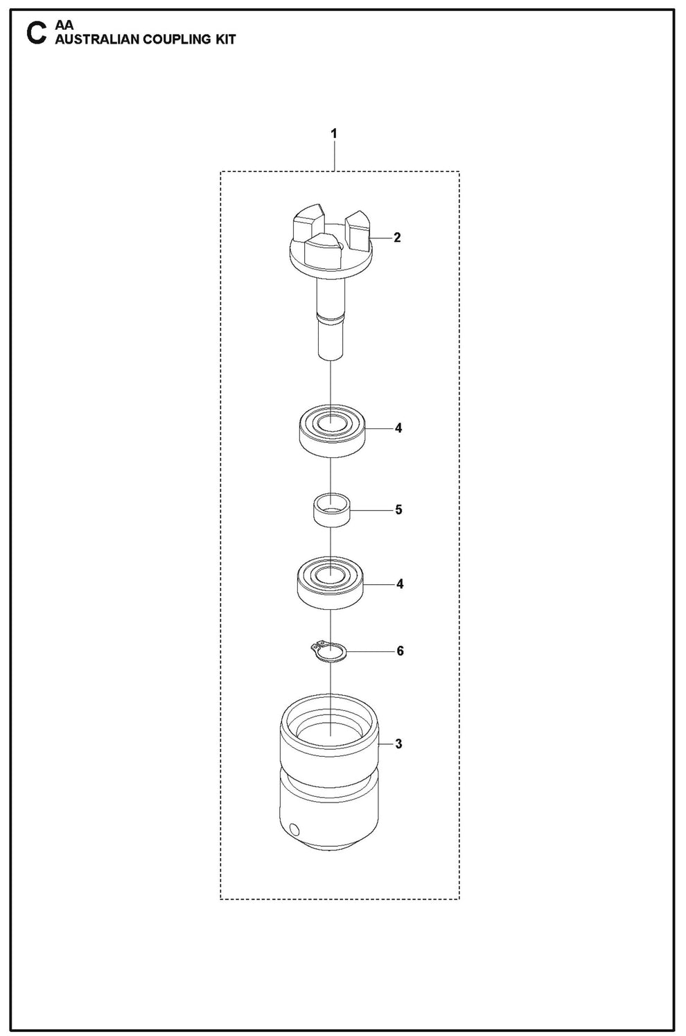 Australian Coupling Kit Parts For AA By Husqvarna