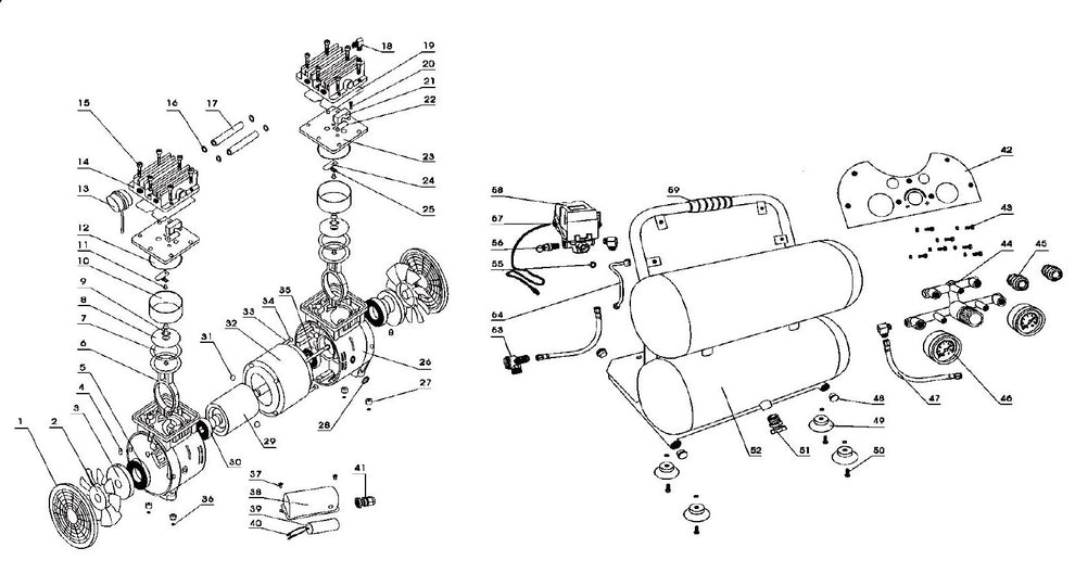 BE AC104 Air Compressor Assembly Parts-2 by BE Power Equipment
