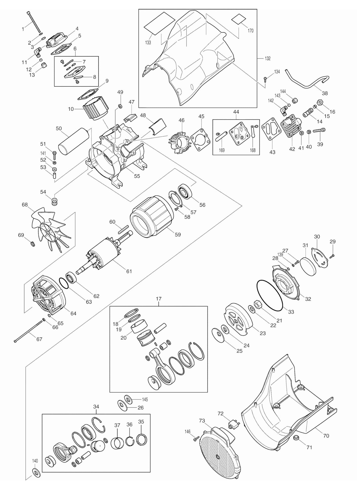 AC310H Air Compressor Assembly-1 Parts