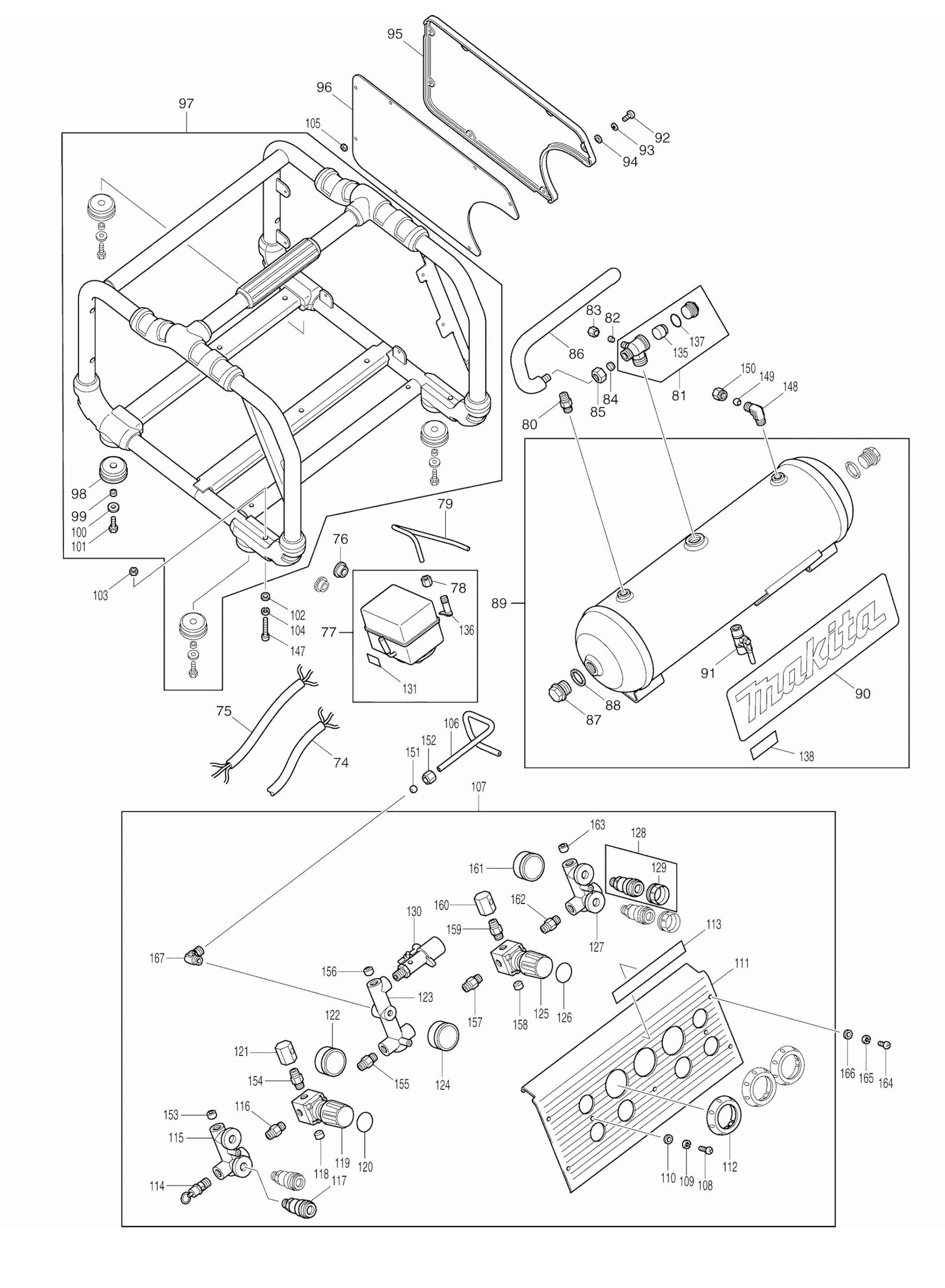 AC310H Air Compressor Assembly-2 Parts