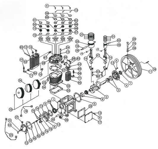 BE AC5080B CA1/CA1U Pump Assembly Parts by BE Power Equipment