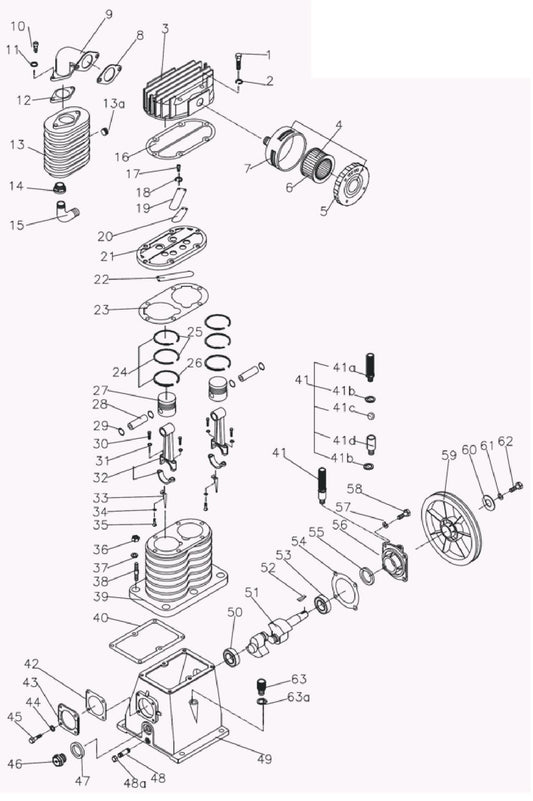 BE AC708RB Pump Assembly Parts by BE Power Equipment