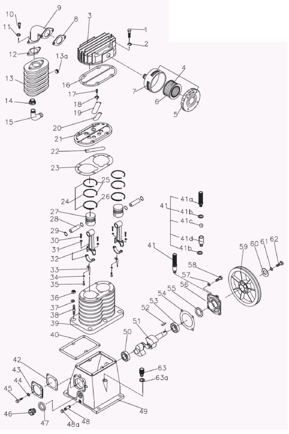 BE AC708RB Pump Assembly Parts by BE Power Equipment