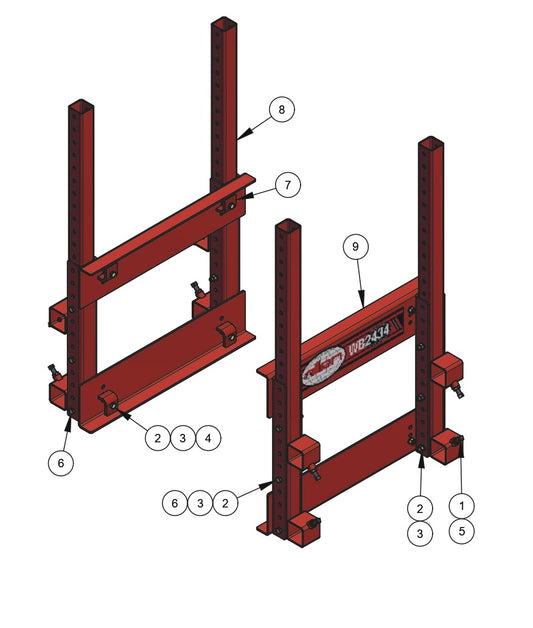 WB2434 Adjustable End Bracket Assembly Parts by Allen Engineering