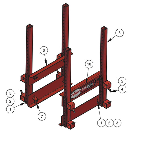WB1824 Adjustable End Frame Bracket Assembly Parts by Allen Engineering