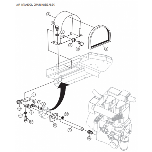 P33/24 HHM-HHMR — Air Intake/ Oil Drain Hose  Assembly Parts By Multiquip