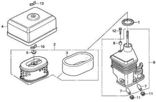 Air Cleaner Assembly Parts For MAC5501G Air Cleaner By Makita