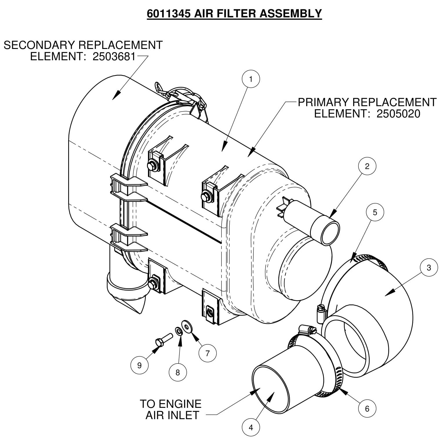 CC7874XL Air Filter Assembly